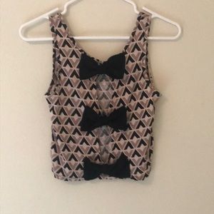 3 bows down the back summer tank